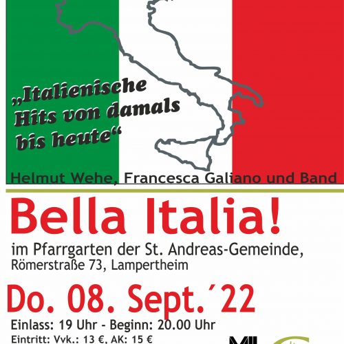 Musikkultur im Pfarrgarten "Bella Italia"